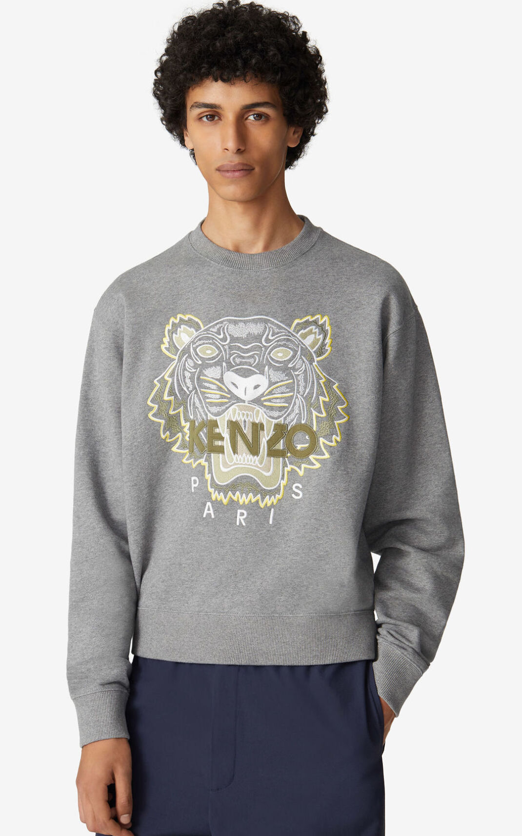 Sudadera Kenzo Tiger Hombre Gris RGS027694